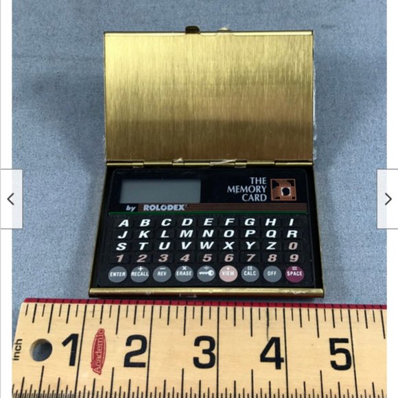 Vtg 90s Rolodex Digital Electronic Card File 150 Address Book Brass UNTESTED - Picture 6 of 7